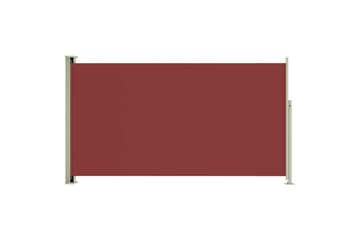Uttrekkbar sidemarkise 170x300 cm rød - Rød - Hagemøbler - Solbeskyttelse - Markiser - Balkongmarkise