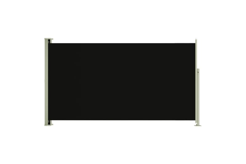 Uttrekkbar sidemarkise 170x300 cm svart - Svart - Hagemøbler - Solbeskyttelse - Markiser - Balkongmarkise