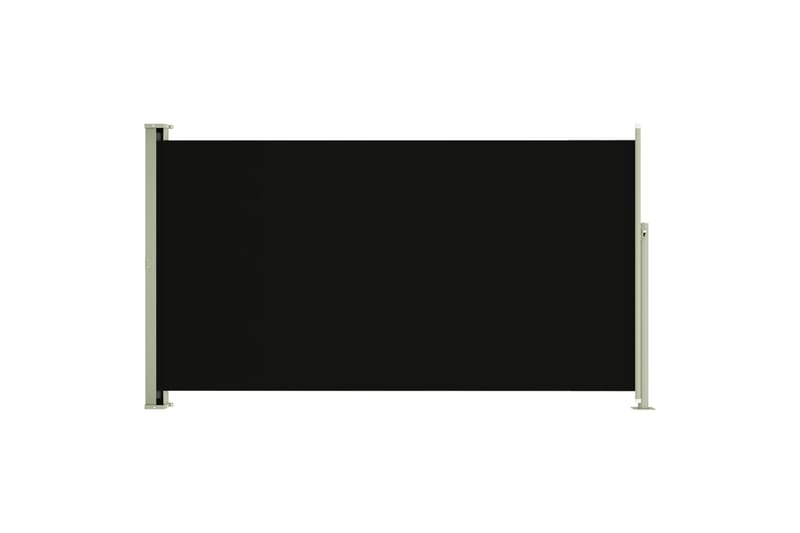 Uttrekkbar sidemarkise 170x300 cm svart - Svart - Balkongmarkise - Markiser - Sidemarkise - Balkongbeskyttelse