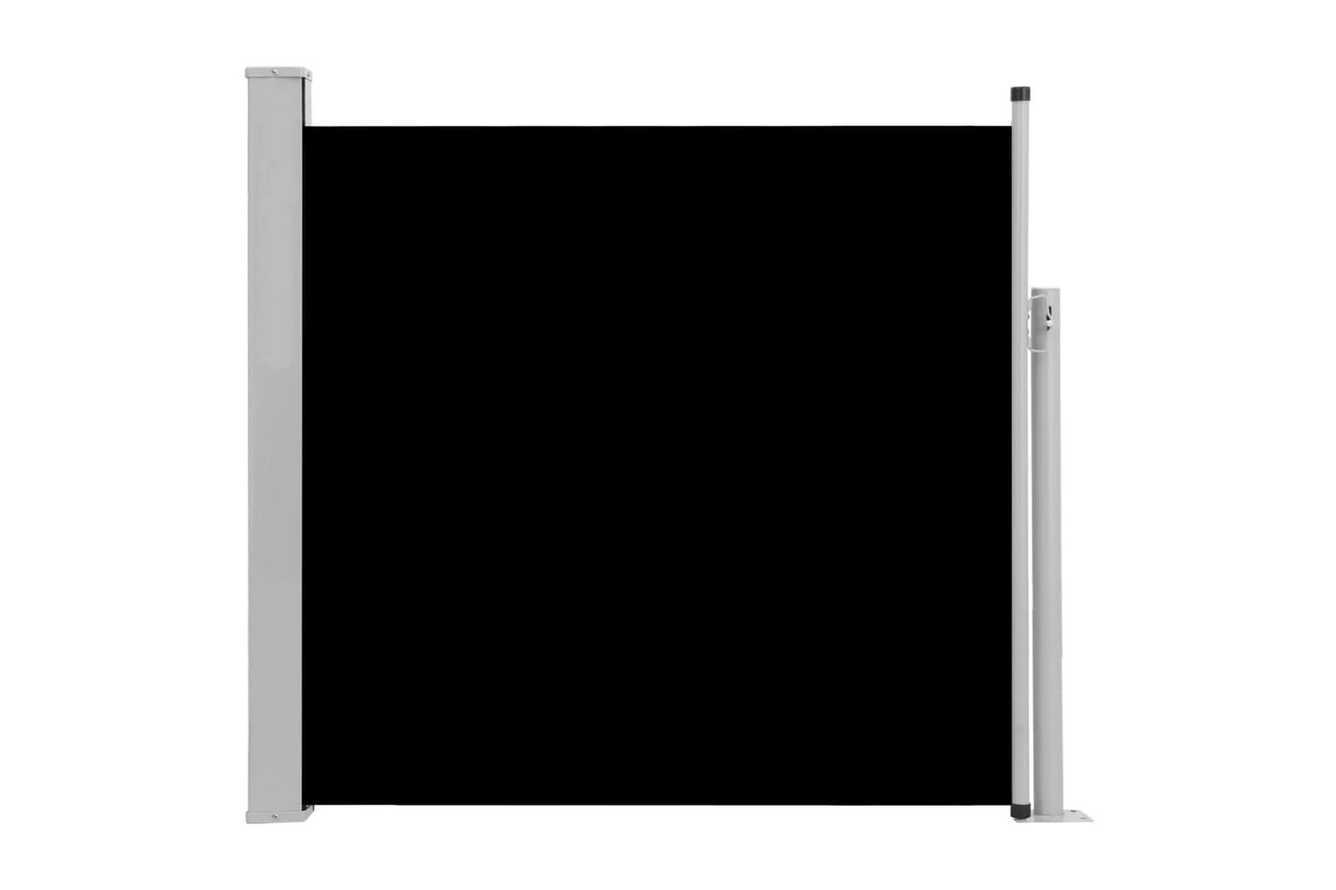 Uttrekkbar sidemarkise 170x300 cm svart - Hagemøbler - Solbeskyttelse - Markiser - Balkongmarkise