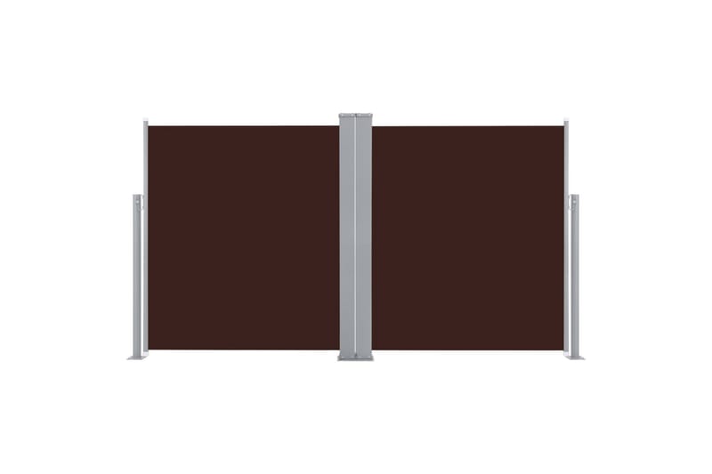 Uttrekkbar sidemarkise 170x600 cm brun - Balkongmarkise - Markiser - Sidemarkise - Balkongbeskyttelse