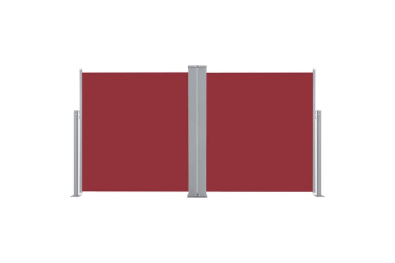 Uttrekkbar sidemarkise 170x600 cm rød - Hagemøbler - Solbeskyttelse - Markiser - Balkongmarkise