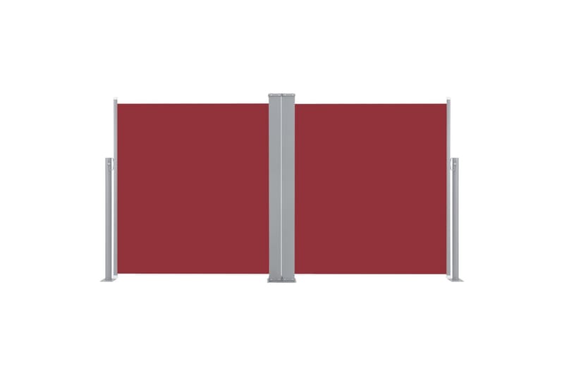 Uttrekkbar sidemarkise 170x600 cm rød - Balkongmarkise - Markiser - Sidemarkise - Balkongbeskyttelse