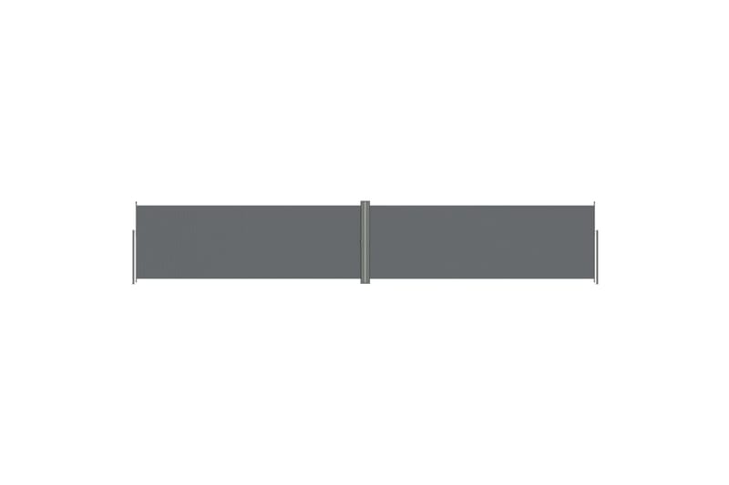 Uttrekkbar sidemarkise 180x1000 cm antrasitt - Antrasittgrå - Hagemøbler - Solbeskyttelse - Markiser - Balkongmarkise