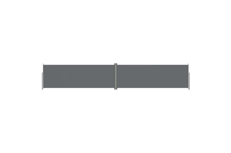 Uttrekkbar sidemarkise 180x1000 cm antrasitt - Antrasittgrå - Balkongmarkise - Markiser - Sidemarkise - Balkongbeskyttelse