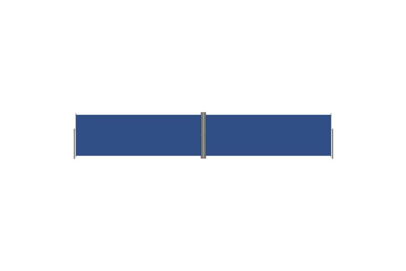 Uttrekkbar sidemarkise 180x1000 cm blå - Blå - Balkongmarkise - Markiser - Sidemarkise - Balkongbeskyttelse