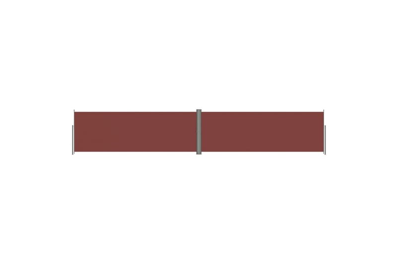 Uttrekkbar sidemarkise 180x1000 cm brun - Brun - Hagemøbler - Solbeskyttelse - Markiser - Balkongmarkise
