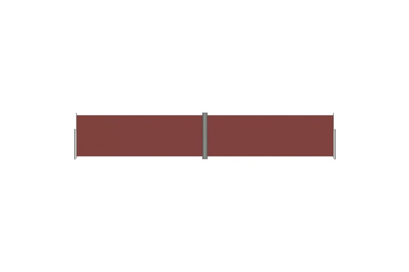 Uttrekkbar sidemarkise 180x1000 cm brun - Brun - Balkongmarkise - Markiser - Sidemarkise - Balkongbeskyttelse