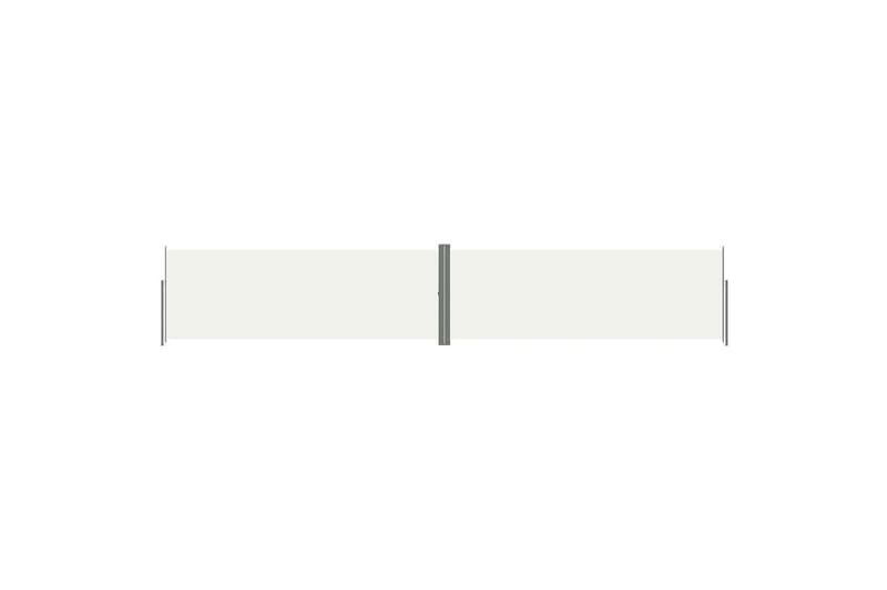 Uttrekkbar sidemarkise 180x1000 cm kremhvit - Krem - Hagemøbler - Solbeskyttelse - Markiser - Balkongmarkise