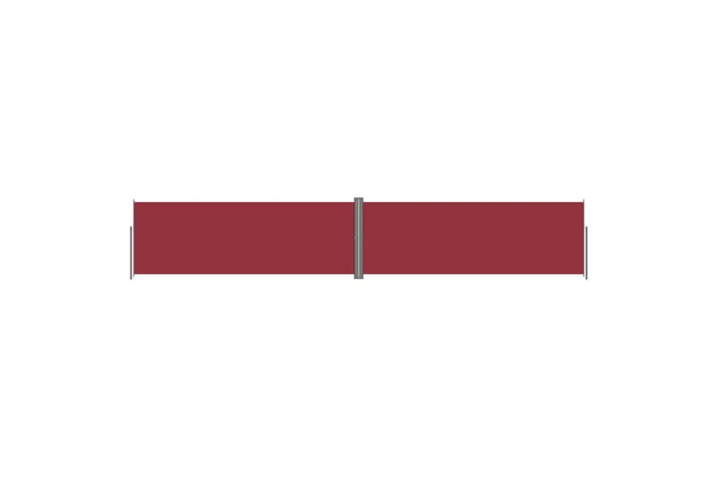 Uttrekkbar sidemarkise 180x1000 cm rød - Rød - Balkongmarkise - Markiser - Sidemarkise - Balkongbeskyttelse