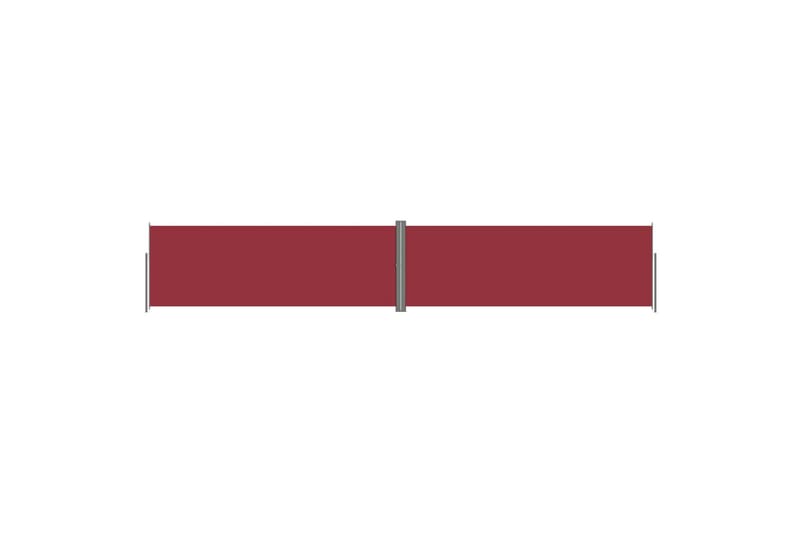 Uttrekkbar sidemarkise 180x1000 cm rød - Rød - Hagemøbler - Solbeskyttelse - Markiser - Balkongmarkise