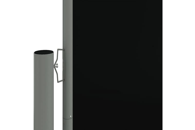 Uttrekkbar sidemarkise 180x1000 cm svart - Svart - Balkongmarkise - Markiser - Sidemarkise - Balkongbeskyttelse