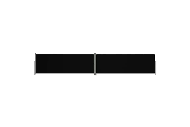 Uttrekkbar sidemarkise 180x1000 cm svart - Svart - Hagemøbler - Solbeskyttelse - Markiser - Balkongmarkise