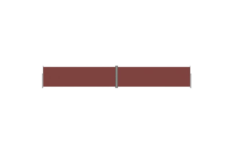 Uttrekkbar sidemarkise 180x1200 cm brun - Brun - Hagemøbler - Solbeskyttelse - Markiser - Balkongmarkise