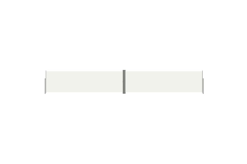 Uttrekkbar sidemarkise 180x1200 cm kremhvit - Krem - Hagemøbler - Solbeskyttelse - Markiser - Balkongmarkise