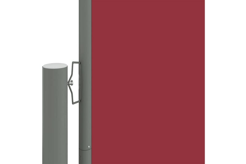 Uttrekkbar sidemarkise 180x1200 cm rød - Rød - Balkongmarkise - Markiser - Sidemarkise - Balkongbeskyttelse