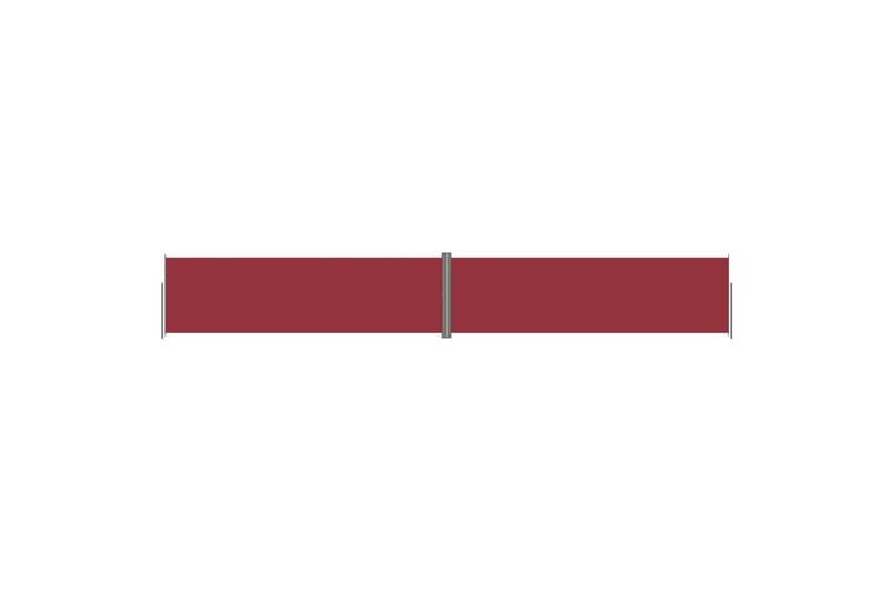 Uttrekkbar sidemarkise 180x1200 cm rød - Rød - Balkongmarkise - Markiser - Sidemarkise - Balkongbeskyttelse