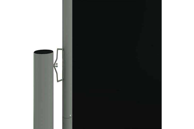Uttrekkbar sidemarkise 180x1200 cm svart - Svart - Hagemøbler - Solbeskyttelse - Markiser - Balkongmarkise