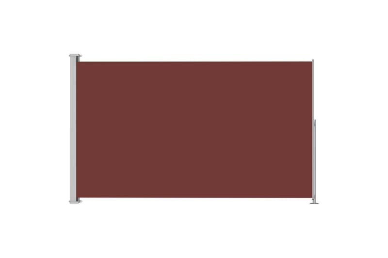 Uttrekkbar sidemarkise 180x300 cm brun - Brun - Hagemøbler - Solbeskyttelse - Markiser - Balkongmarkise