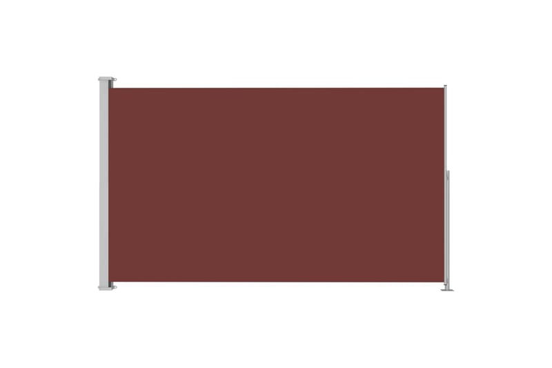 Uttrekkbar sidemarkise 180x300 cm brun - Brun - Balkongmarkise - Markiser - Sidemarkise - Balkongbeskyttelse