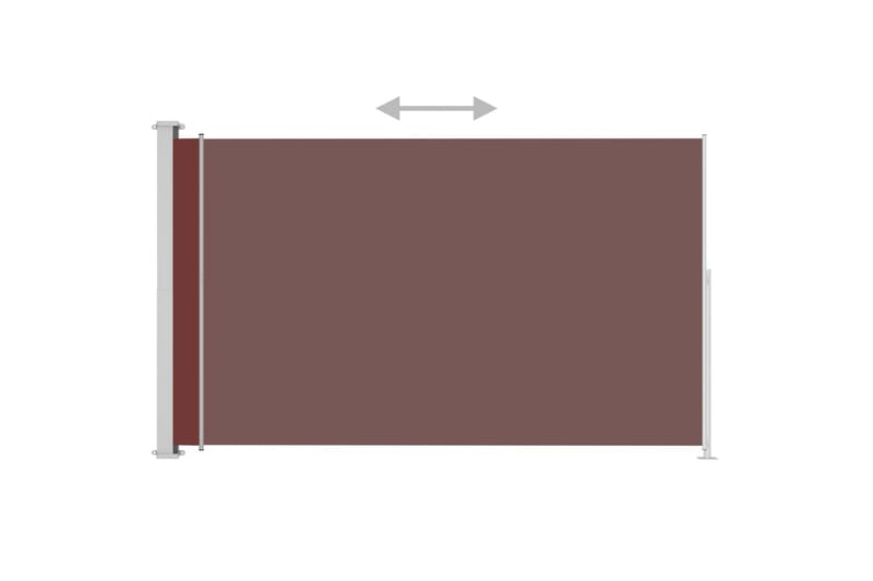 Uttrekkbar sidemarkise 180x300 cm brun - Brun - Hagemøbler - Solbeskyttelse - Markiser - Balkongmarkise