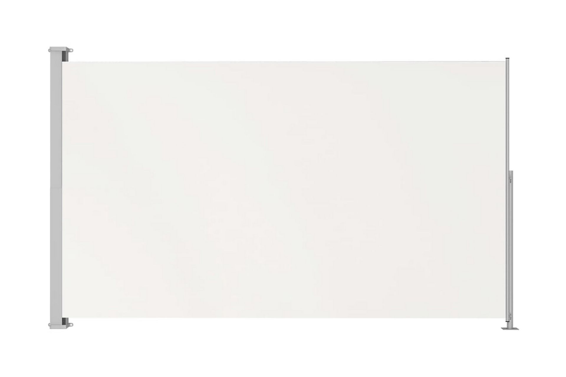 Uttrekkbar sidemarkise 180x300 cm kremhvit - Krem - Hagemøbler - Solbeskyttelse - Markiser - Balkongmarkise