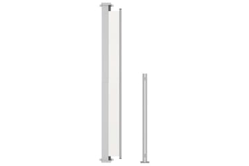 Uttrekkbar sidemarkise 180x300 cm kremhvit - Krem - Hagemøbler - Solbeskyttelse - Markiser - Balkongmarkise