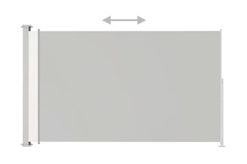 Uttrekkbar sidemarkise 180x300 cm kremhvit - Krem - Hagemøbler - Solbeskyttelse - Markiser - Balkongmarkise