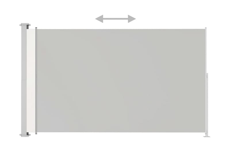 Uttrekkbar sidemarkise 180x300 cm kremhvit - Krem - Hagemøbler - Solbeskyttelse - Markiser - Balkongmarkise