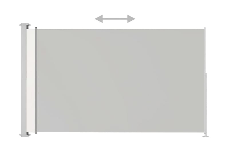 Uttrekkbar sidemarkise 180x300 cm kremhvit - Krem - Balkongmarkise - Markiser - Sidemarkise - Balkongbeskyttelse