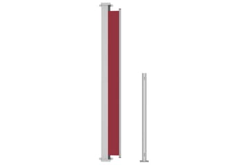 Uttrekkbar sidemarkise 180x300 cm rød - Rød - Hagemøbler - Solbeskyttelse - Markiser - Balkongmarkise