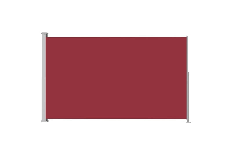 Uttrekkbar sidemarkise 180x300 cm rød - Rød - Hagemøbler - Solbeskyttelse - Markiser - Balkongmarkise