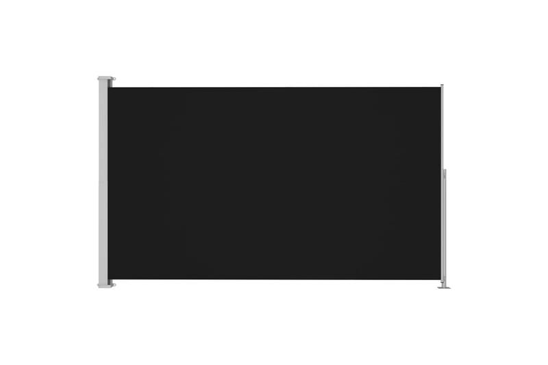 Uttrekkbar sidemarkise 180x300 cm svart - Svart - Hagemøbler - Solbeskyttelse - Markiser - Balkongmarkise