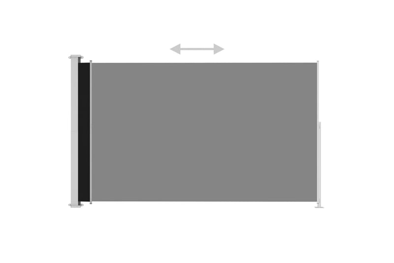 Uttrekkbar sidemarkise 180x300 cm svart - Svart - Hagemøbler - Solbeskyttelse - Markiser - Balkongmarkise