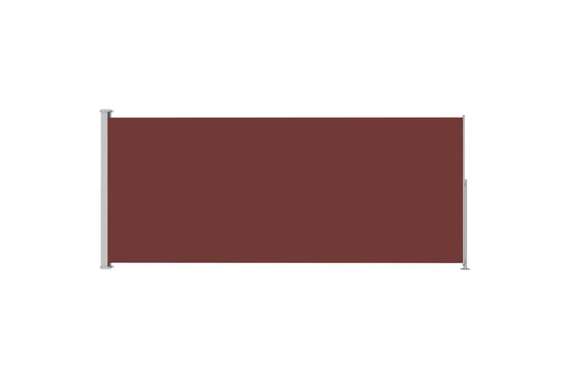 Uttrekkbar sidemarkise 180x500 cm brun - Brun - Balkongmarkise - Markiser - Sidemarkise - Balkongbeskyttelse