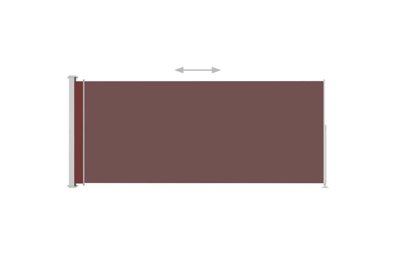 Uttrekkbar sidemarkise 180x500 cm brun - Brun - Balkongmarkise - Markiser - Sidemarkise - Balkongbeskyttelse