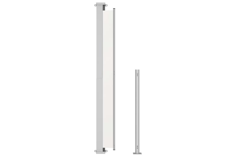 Uttrekkbar sidemarkise 180x500 cm kremhvit - Krem - Hagemøbler - Solbeskyttelse - Markiser - Balkongmarkise