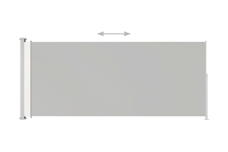 Uttrekkbar sidemarkise 180x500 cm kremhvit - Krem - Hagemøbler - Solbeskyttelse - Markiser - Balkongmarkise
