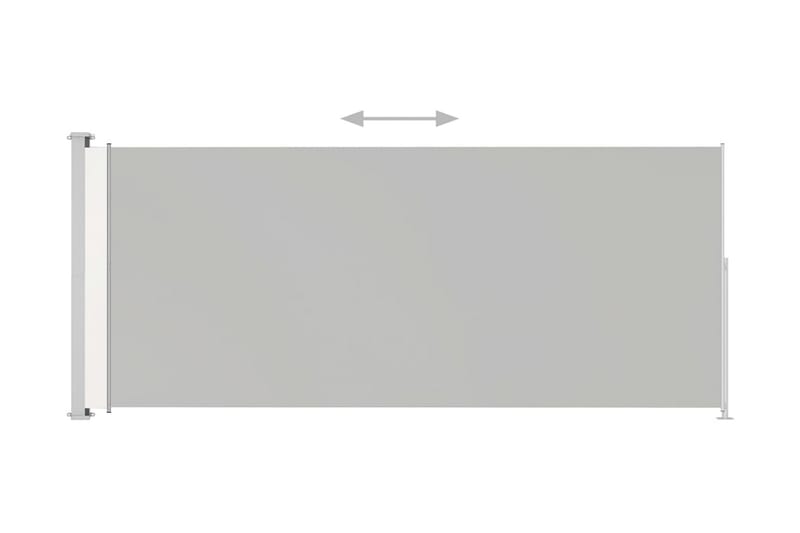 Uttrekkbar sidemarkise 180x500 cm kremhvit - Krem - Balkongmarkise - Markiser - Sidemarkise - Balkongbeskyttelse