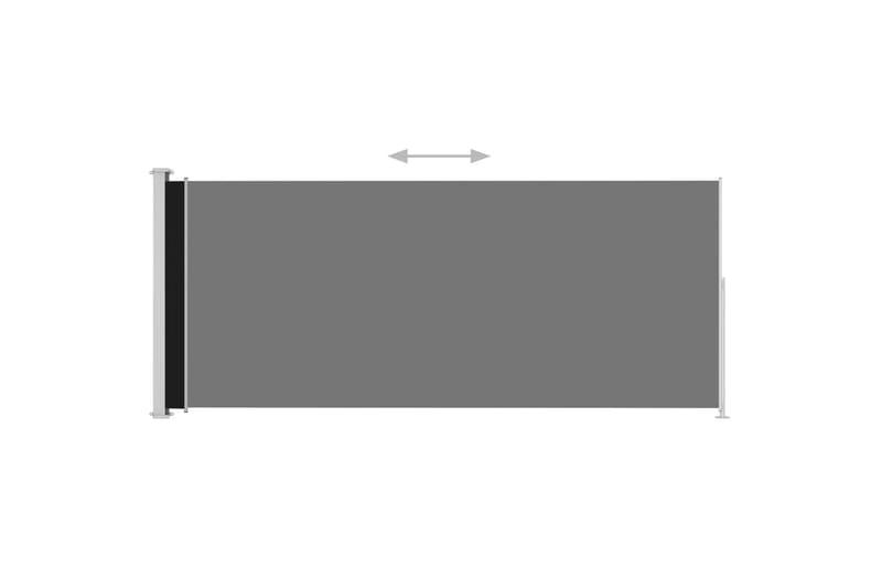 Uttrekkbar sidemarkise 180x500 cm svart - Svart - Hagemøbler - Solbeskyttelse - Markiser - Balkongmarkise