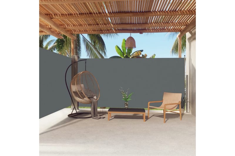 Uttrekkbar sidemarkise 180x600 cm antrasitt - Antrasittgrå - Hagemøbler - Solbeskyttelse - Markiser - Balkongmarkise