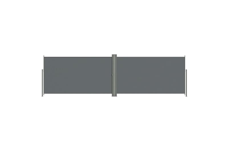 Uttrekkbar sidemarkise 180x600 cm antrasitt - Antrasittgrå - Balkongmarkise - Markiser - Sidemarkise - Balkongbeskyttelse