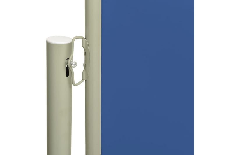 Uttrekkbar sidemarkise 180x600 cm blå - Blå - Hagemøbler - Solbeskyttelse - Markiser - Balkongmarkise