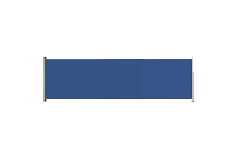 Uttrekkbar sidemarkise 180x600 cm blå - Blå - Balkongmarkise - Markiser - Sidemarkise - Balkongbeskyttelse