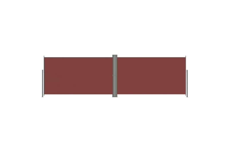 Uttrekkbar sidemarkise 180x600 cm brun - Brun - Hagemøbler - Solbeskyttelse - Markiser - Balkongmarkise