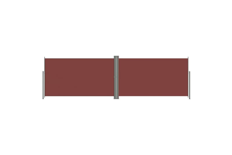 Uttrekkbar sidemarkise 180x600 cm brun - Brun - Balkongmarkise - Markiser - Sidemarkise - Balkongbeskyttelse