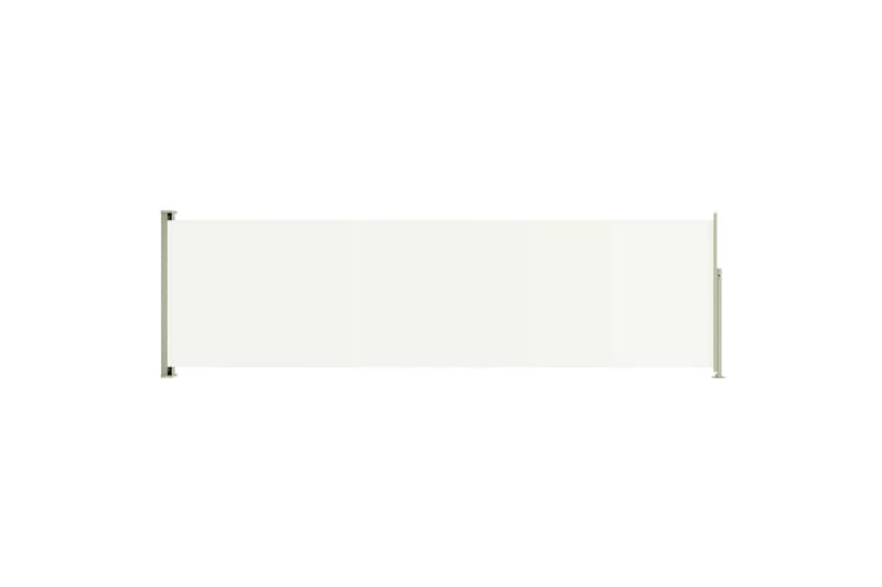 Uttrekkbar sidemarkise 180x600 cm kremhvit - Krem - Hagemøbler - Solbeskyttelse - Markiser - Balkongmarkise