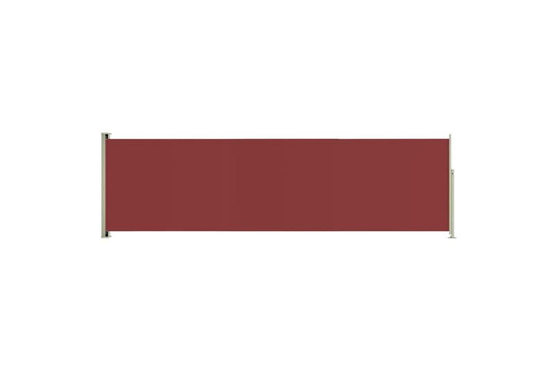 Uttrekkbar sidemarkise 180x600 cm rød - Rød - Balkongmarkise - Markiser - Sidemarkise - Balkongbeskyttelse