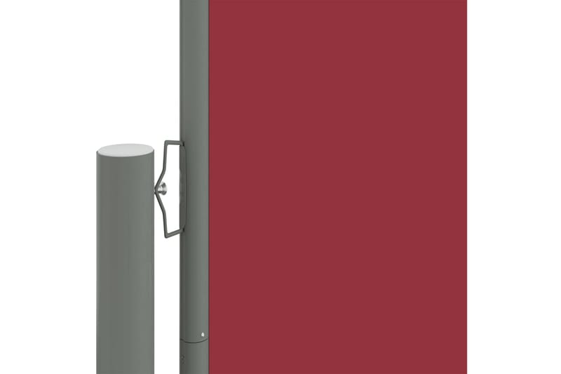 Uttrekkbar sidemarkise 180x600 cm rød - Rød - Balkongmarkise - Markiser - Sidemarkise - Balkongbeskyttelse