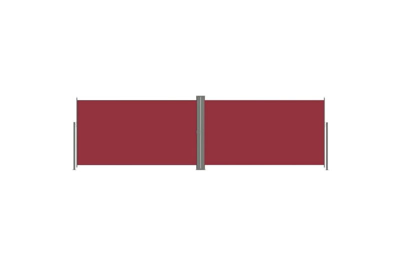 Uttrekkbar sidemarkise 180x600 cm rød - Rød - Hagemøbler - Solbeskyttelse - Markiser - Balkongmarkise